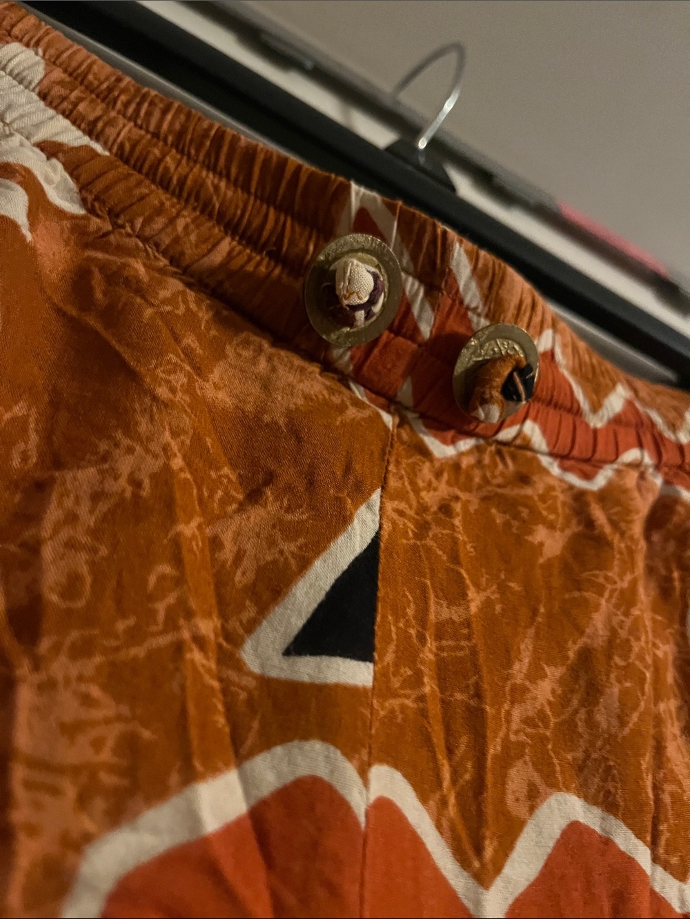 Rust Orange Tribal Print Lounge Pants - Picture 3 of 6